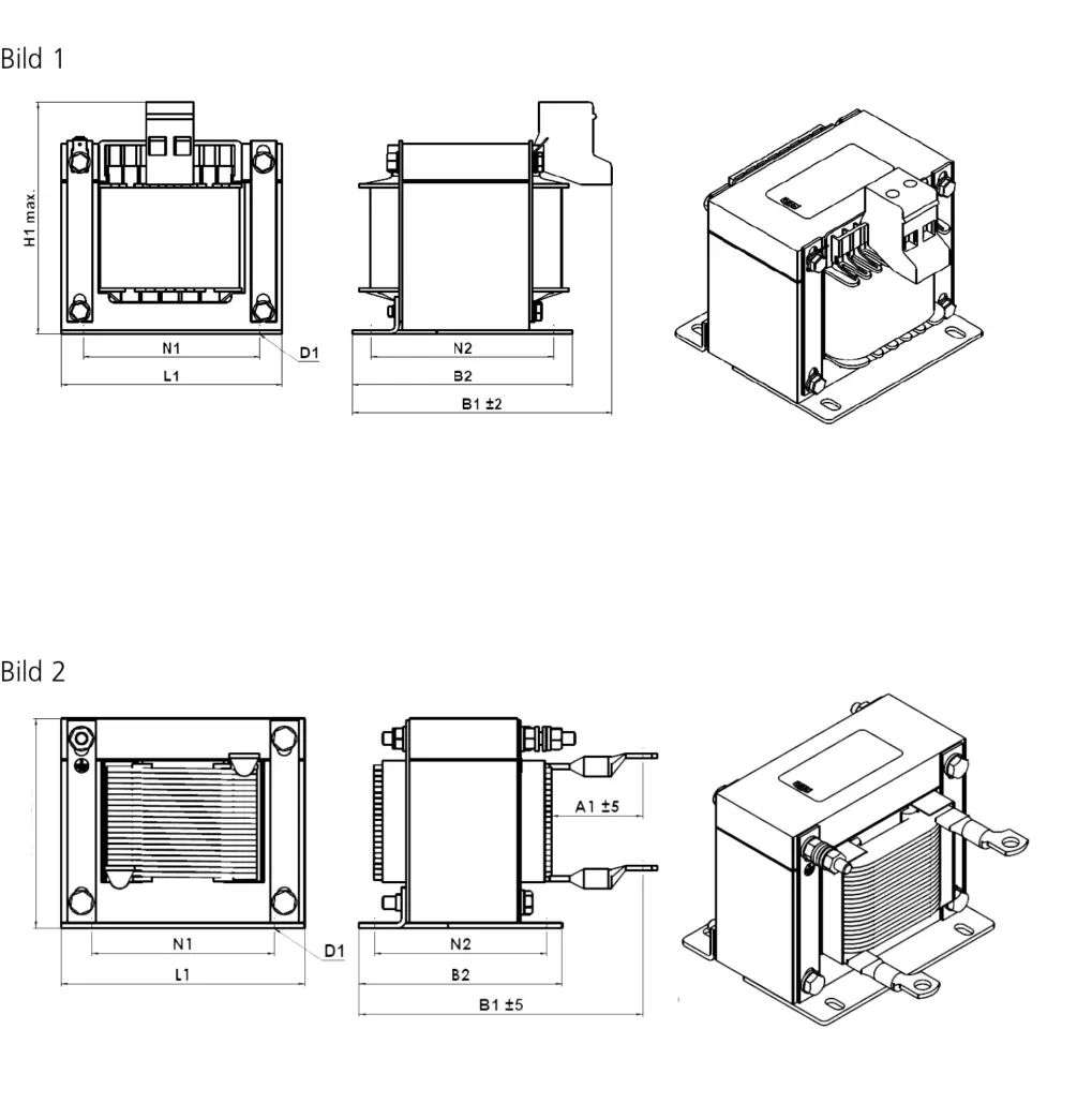 Disegno tecnico: Induttanza DC-link N CNW 891