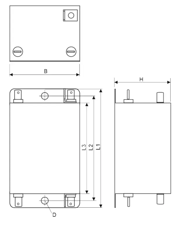 Disegno tecnico: Filtro EMI CNW 102