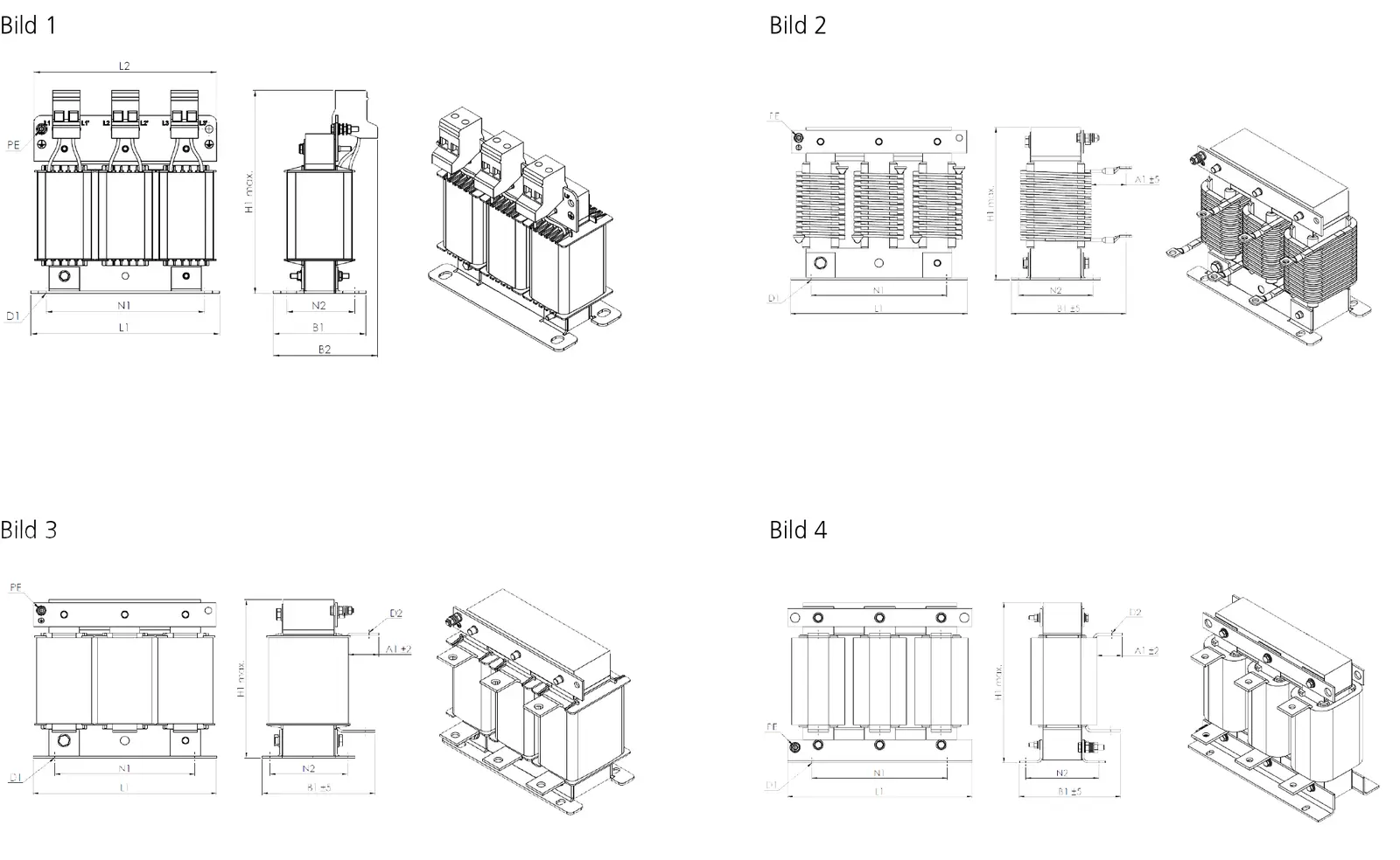 Disegno tecnico: Induttanza di rete N CNW 903