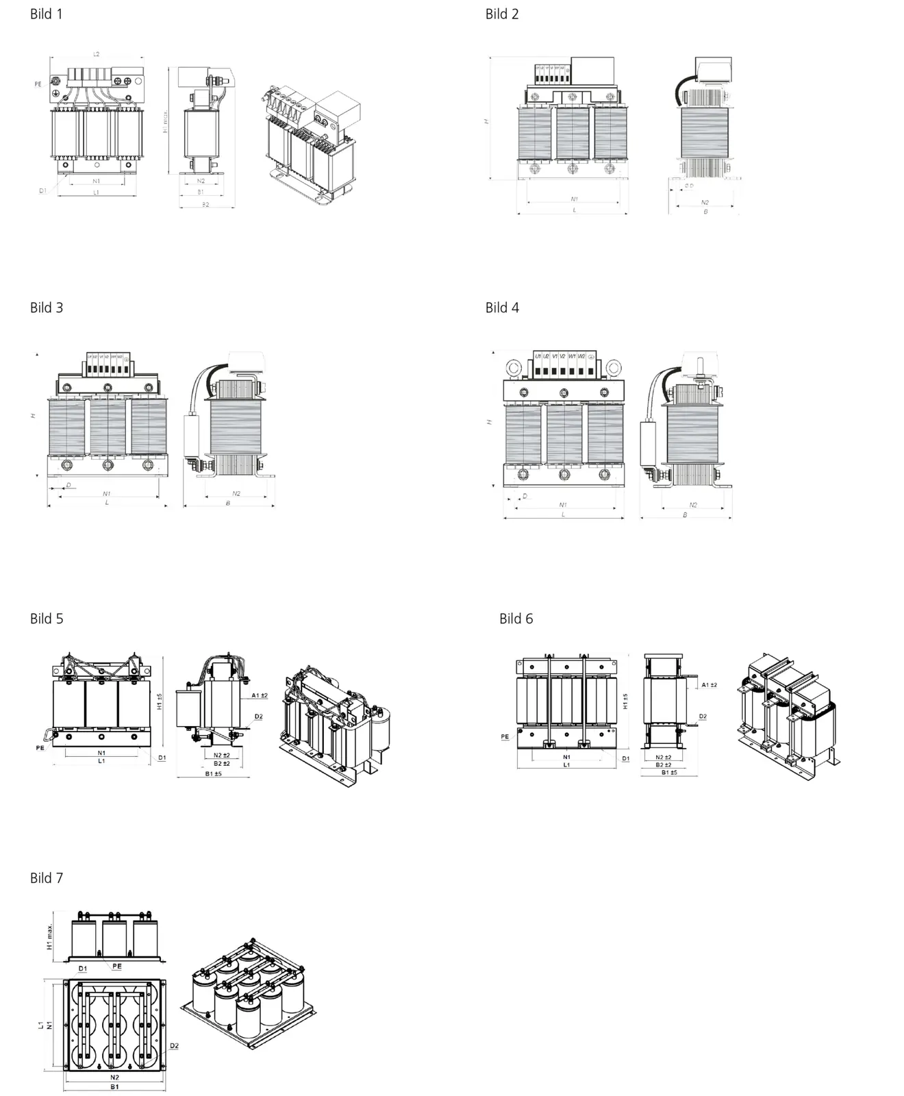 Disegno tecnico: Filtro sinusoidale N CNW 933