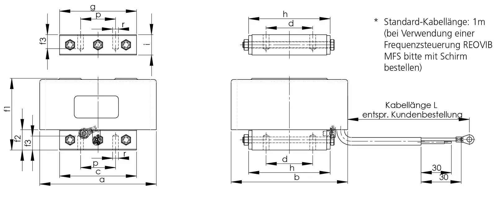 Disegno tecnico: Elettromagnete REOVIB WI 121